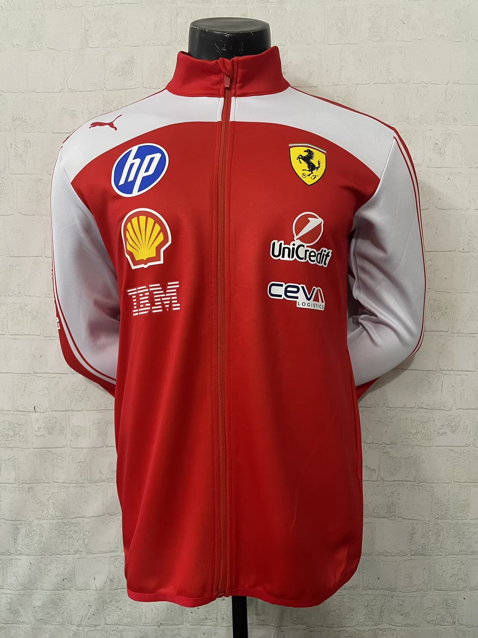 Men's Scuderia Ferrari Team Red White Jacket 2026