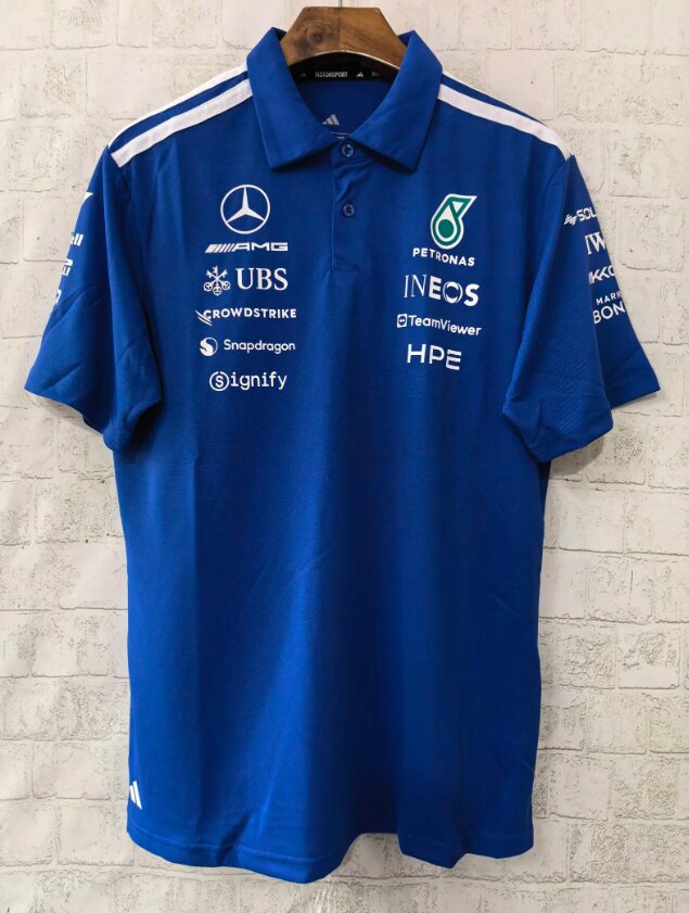 Mercedes AMG Petronas F1 Racing Team Blue Polo - 2026
