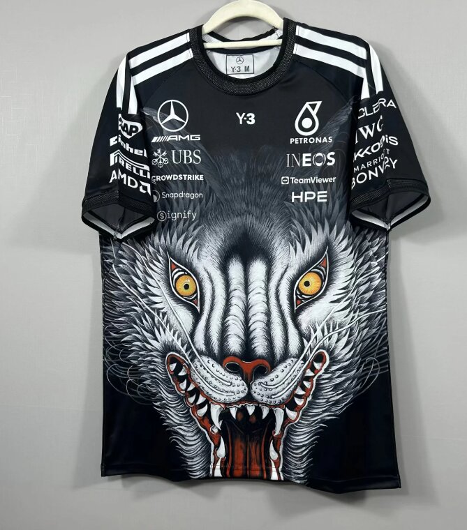 Mercedes AMG Petronas F1 Racing Black Wolve T-Shirt - 2026