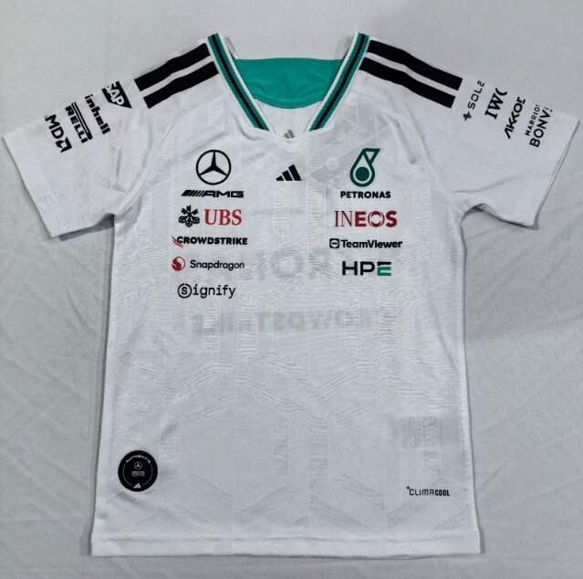Kids-Mercedes AMG Petronas F1 Racing Team T-Shirt - White 2026